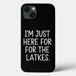 Hanukka Ik ben hier alleen voor de Latkes Joods Case-Mate iPhone Case