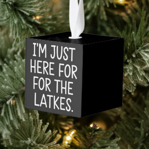 Hanukka Ik ben hier alleen voor de Latkes Joods Decoratie
