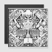Hanukka Joodse Menora Hebreeuws (Voorkant / Achterkant)