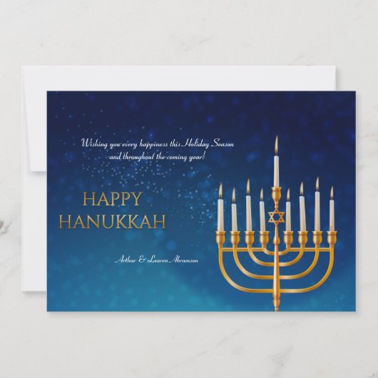 Hanukka Kaarsen Kerstkaart (Voorkant)