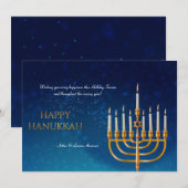 Hanukka Kaarsen Kerstkaart (Voorkant / Achterkant)