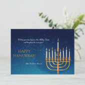 Hanukka Kaarsen Kerstkaart (Staand voorkant)