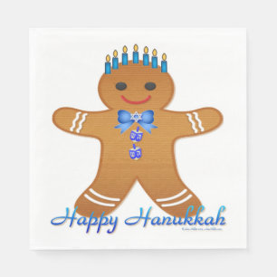 Hanukka Kerstman Menora Papieren servetten
