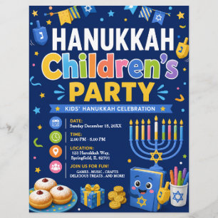 Hanukka Kinderfeest Flyer