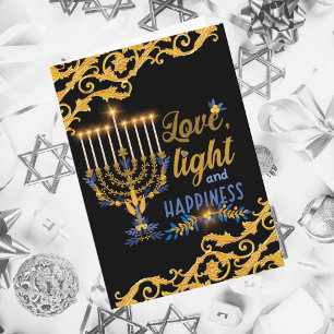Hanukka Liefde, Licht en Geluk Kaart