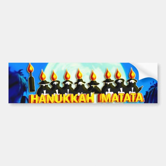 Hanukka Matata Bumpersticker (Voorkant)