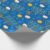 Hanukka-menora Cadeaupapier (Hoek)