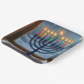 Hanukka Menora Feest Papieren Bord (Gebogen)