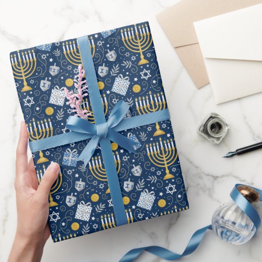 Hanukka Menora Inpakpapier (Geschenken)