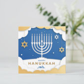 Hanukka Menora Kaart (Staand voorkant)