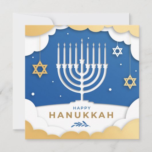 Hanukka Menora Kaart (Voorkant)