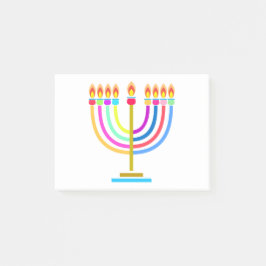 Hanukka Menora Lichten Vrije vertaling: Vakantie s Post-it® Notes