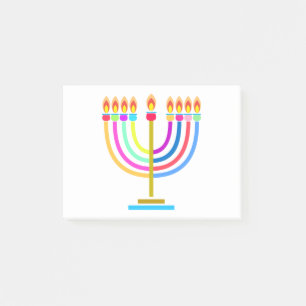 Hanukka Menora Lichten Vrije vertaling: Vakantie s Post-it® Notes