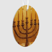 Hanukka Menora Lichtfeest Ornament (voorkant)