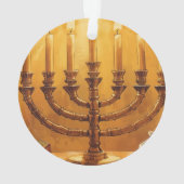 Hanukka Menora Lichtfeest Ornament (achterkant)