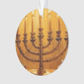 Hanukka Menora Lichtfeest Ornament (voorkant)