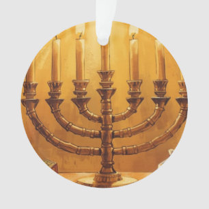 Hanukka Menora Lichtfeest Ornament