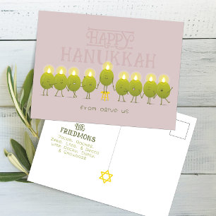 Hanukka Menora Olijven, Mauve Groep Briefkaart
