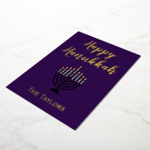 Hanukka Menorah Folie Feestdagenkaart (Gedraaid)