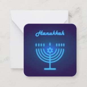 Hanukka Menorah lichten Festival decoratie Notitiekaartje