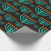 Hanukka-menorahen cadeaupapier (Hoek)