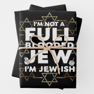 Hanukka Niet Volbloed Jood Joods Chanukka Inpakpapier Vel