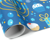 Hanukka Symboliek Cadeaupapier (Rol Hoek)