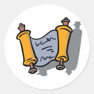 Hanukka Torarol Joodse Feestelijke Viering Ronde Sticker