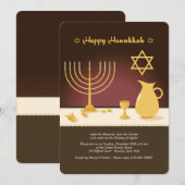 Hanukka Uitnodiging Instellen (Voorkant / Achterkant)