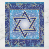 Hanukka wijnlabels Joodse wijnfleslabels Wijn Etiket (Enkel label)