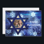 Hanukkah 1 Foto familie Kinder Blue Feestdagenkaart<br><div class="desc">Hanukkah 1 Foto familie Kinder Blue Holiday Kaart</div>