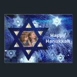 Hanukkah 1 Foto familie Kinder Blue Feestdagenkaart<br><div class="desc">Hanukkah 1 Foto familie Kinder Blue Holiday Kaart</div>
