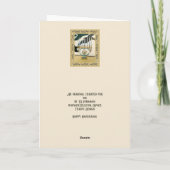 Hanukkah 2-kaart met menorah/ grens bedankkaart (Achterkant)