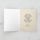 Hanukkah 2-kaart met menorah/ grens bedankkaart (Binnen)