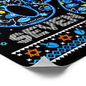 Hanukkah 67 Festive Dreidel Ugly Sweater For Men W Poster (Hoek)