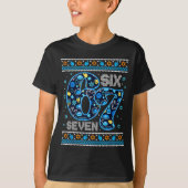 Hanukkah 67 Festive Dreidel Ugly Sweater Jew Six S T-shirt (Voorkant)