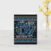 Hanukkah 67 Six Seven Boy Girl Kids 67 Meme Hanukk Kaart (Gele Bloem)