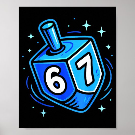 Hanukkah 67 Six Seven Boy Girl Kids 67 Meme Hanukk Poster (Voorkant)