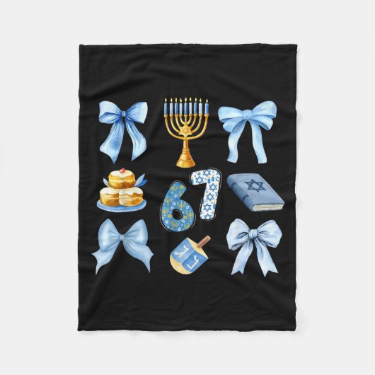 Hanukkah 67 Six Seven Girl Kids 67 Meme Coquette B Fleece Deken (Voorkant)