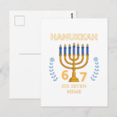 Hanukkah 67 Six Seven Meme Briefkaart (Voorkant / Achterkant)