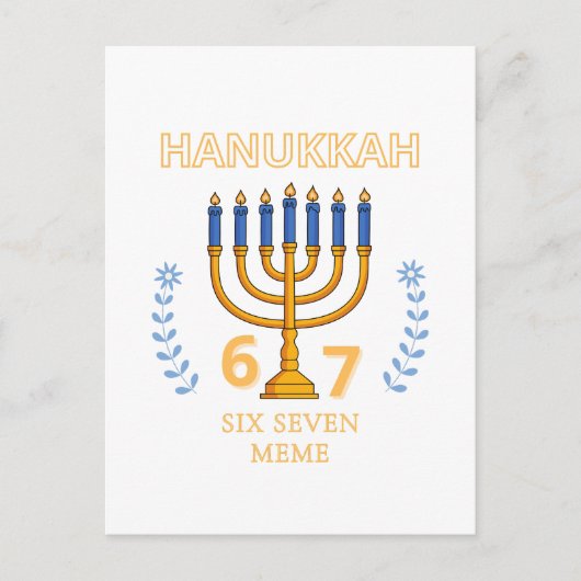 Hanukkah 67 Six Seven Meme Briefkaart (Voorkant)