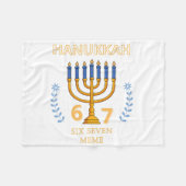 Hanukkah 67 Six Seven Meme Fleece Deken (Voorkant (Horizontaal))