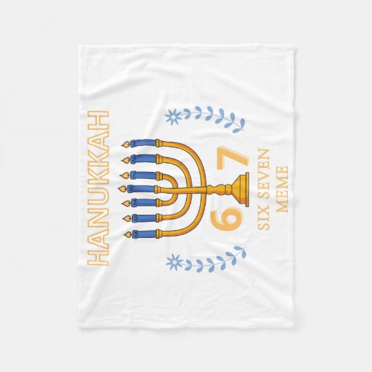 Hanukkah 67 Six Seven Meme Fleece Deken (Voorkant)