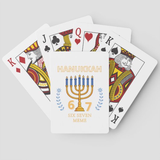 Hanukkah 67 Six Seven Meme Pokerkaarten (Achterkant)