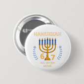 Hanukkah 67 Six Seven Meme Ronde Button 5,7 Cm (Voorkant /achterkant)