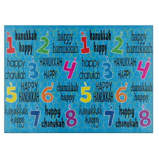 Hanukkah 8 Nachten Snijplank (Voorkant)