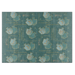 Hanukkah A Great Miracle Green-Blue Snijplank