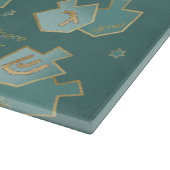 Hanukkah A Great Miracle Green-Blue Snijplank (Hoek)