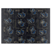 Hanukkah A Great Miracle Navy Blue Snijplank (Voorkant)