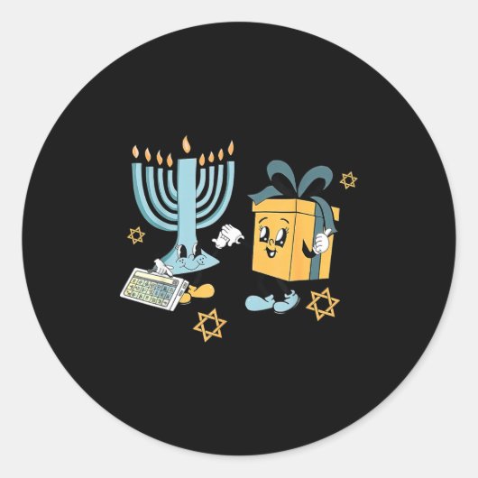 Hanukkah Aac Speech Therast Slp Communication Acce Ronde Sticker (Voorkant)